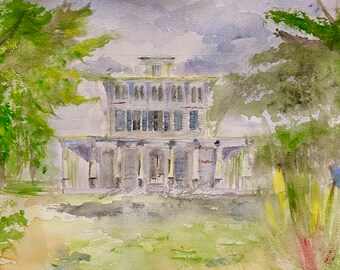 Personalized Home Watercolor painting