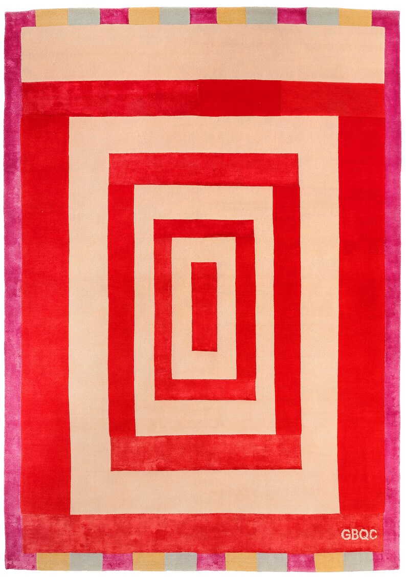 Gee's Bend Quilt Collection Authorized Handknotted housetop Rug Etsy