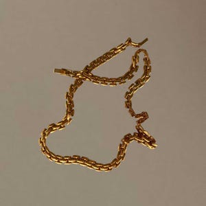 Gold Tone Thin Panther Chain