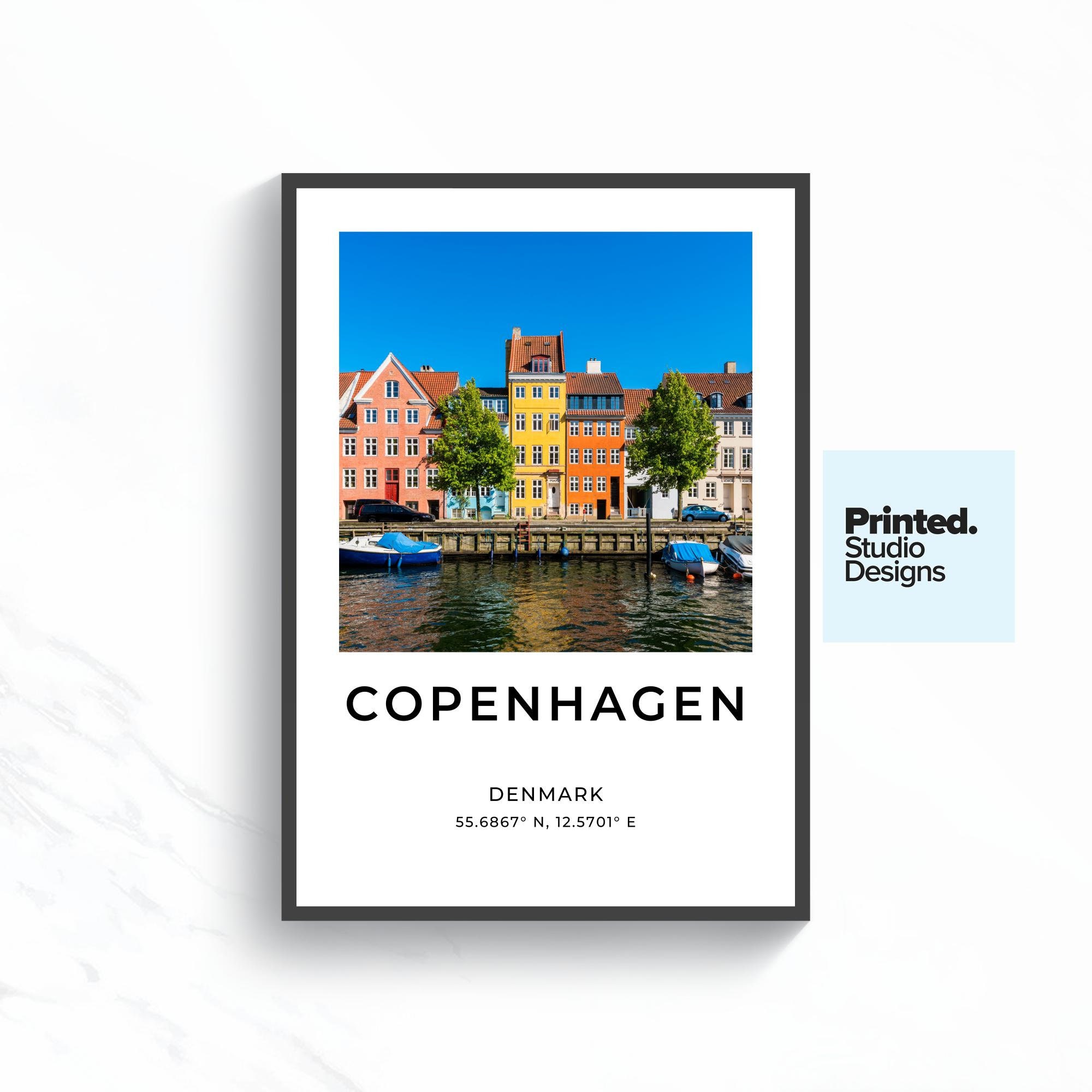 Copenhagen Travel Poster Denmark Poster Print Copenhagen Etsy