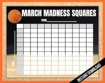 March Madness Squares - Etsy