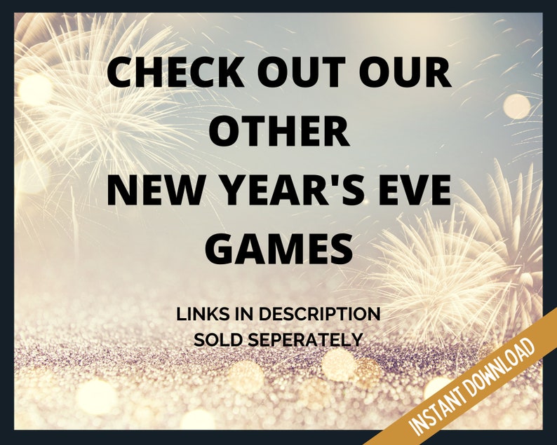 New Year's Eve Find Someone Who, New Years Eve Bingo Game, New Year's Eve Party Games, NYE Printable Party Games, New Years Games image 4