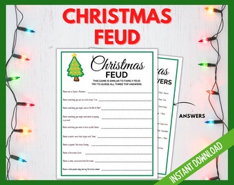 Christmas Feud Game, Fun Teen Games, Christmas Party, Christmas Printable Games, Family Quiz, Christmas Family Quiz, Christmas family Feud