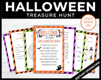 Outdoor Halloween Treasure Hunt for Teens & Older Kids, Teenager Halloween Game, Halloween Activity, Halloween Scavenger Hunt, Preteen Game