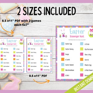 Easter Scavenger Hunt for Kids, Easter Fun, Easter Activity, Easter Party Games, Kids and Tween Party Games, Children Easter Printable Game image 2