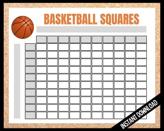 Basketball Squares March Madness Game Squares Printable NCAA Basketball Squares March Madness Game Squares Printable NCAA