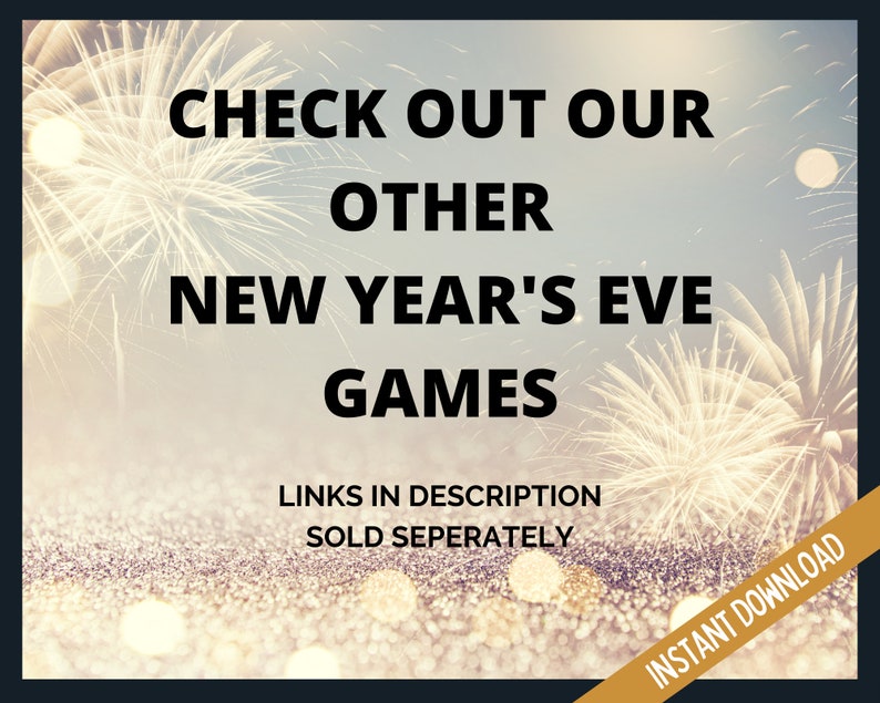 New Year's Eve Scattergories, New Years Eve Printable Party Game, NYE Party Game, Scattergories Fun Game, Family New Year's Eve Party Game image 3