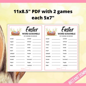 Easter Word Scramble, Easter party Games, Easter Word Unscramble Party Game, Kids Easter Game, Teen Easter Word Game, Holiday Activity image 3