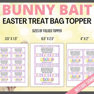 Easter Bunny Bait Printable Treat Bag Topper, Kids Easter Bunny Card, Easter Favor, Easter Gift Tags, Easter Cards, Printable Candy Topper image 4