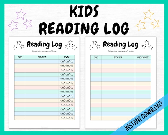 Kids Reading Log Printable Kids Reading Chart Kids Reading Journal kids-reading-log-printable-kids-reading-chart-kids-reading-journal