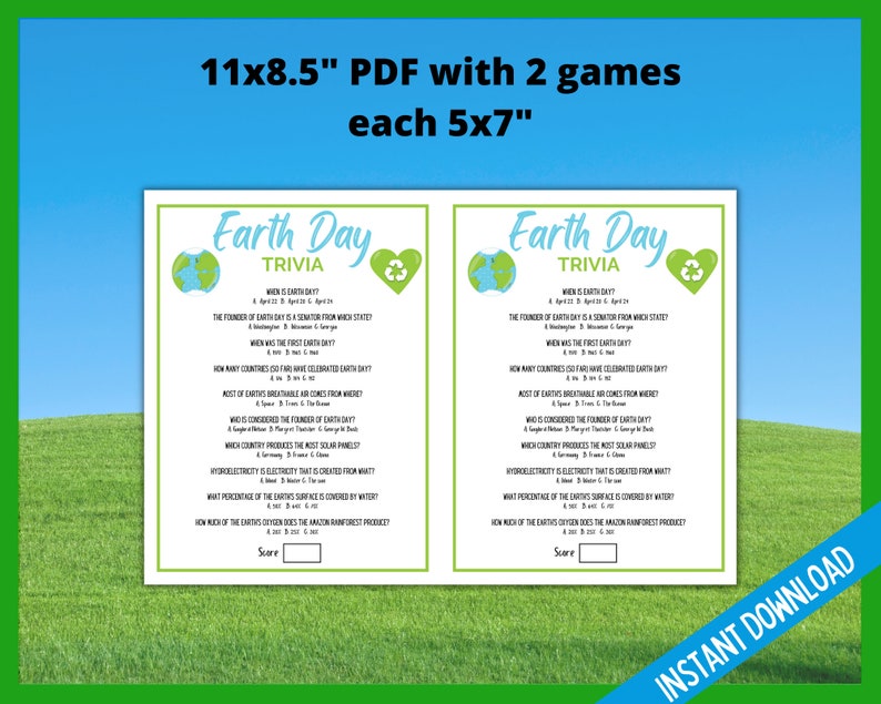 Earth Day Trivia Printable Earth Day Trivia Games Earth Day Etsy Earth Day Trivia Printable Earth Day Trivia Games Earth Day Etsy