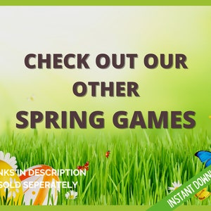 Spring Scattergories Word Game, Springtime Holiday Activity, Fun Spring Party Games for Kids Teens and Adults, Spring Games image 3