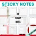 12 Sticky Notes for Your Planners, Printable Sticky Notes, to Do List ...