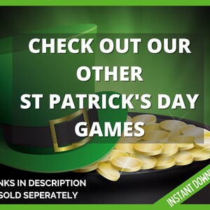 St Patrick's Day Scattergories, St Paddy's Day Scattergories, Fun St Patrick's Day Printable Games, St Patricks Party Games image 2