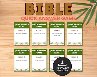Bible Quick Answer Game, Bible Study Activities for kids, teens, adults, Sunday School Games, Church Games, Youth Group Games