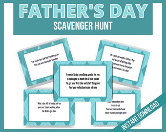 Father's Day Treasure Hunt, Fathers Day Scavenger Hunt, Fun Dad Activities, Family Fun Games, Dad Treasure Hunt Clues