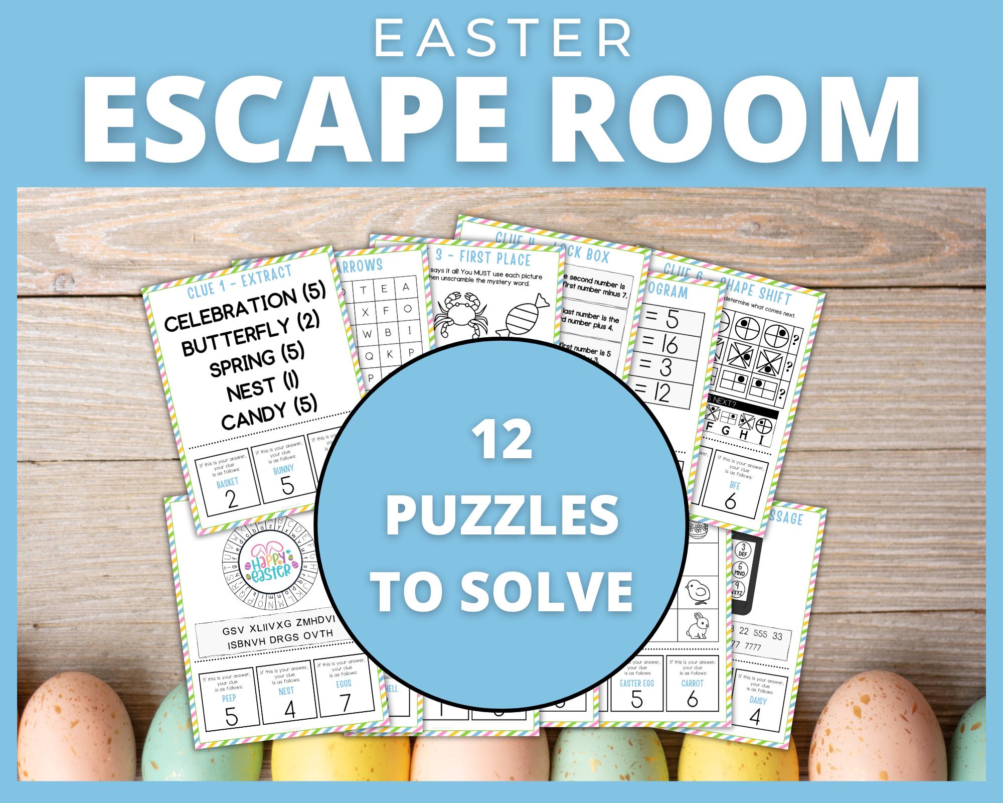 Easter Escape Room, Printable Treasure Hunt, Kids Easter Puzzles ...