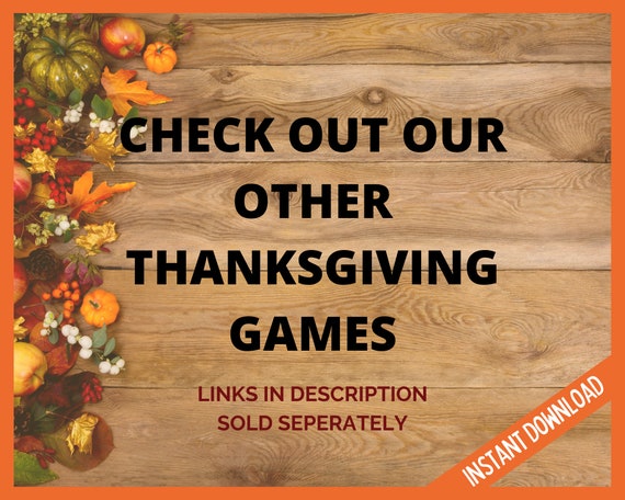 Thanksgiving Pass The Gift Game - Party Game Sign For Family, Friends, Office Parties, Group Fun (GEPS01) - View #3