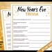 New Years Trivia Game, New Years Eve Trivia, NYE Trivia Party Printable ...