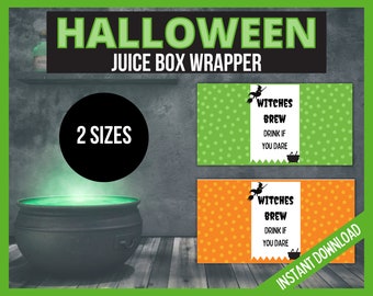Printable Halloween Juice Box - Etsy