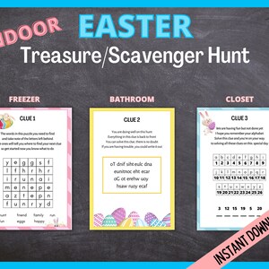 Easter Treasure Hunt for Teens, Easter Egg Scavenger Hunt for older kids, Teenager Easter Games, Easter Activity, Printable Easter Egg Hunt image 2