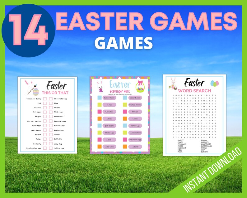 Ultimate Easter Games Bundle for Kids & Adults, Printable Easter Party Games, Easter Activity, Classroom Games, Fun Easter Activities image 5