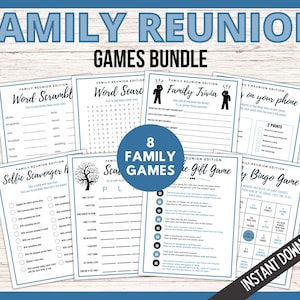 Family Reunion Games Bundle, Family Reunion Games, Family Reunion Party Game, Family Gathering Fun, Icebreaker Game