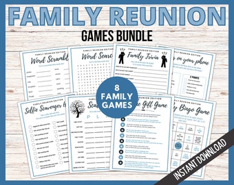 Family Reunion Games Bundle, Family Reunion Games, Family Reunion Party Game, Family Gathering Fun, Icebreaker Game