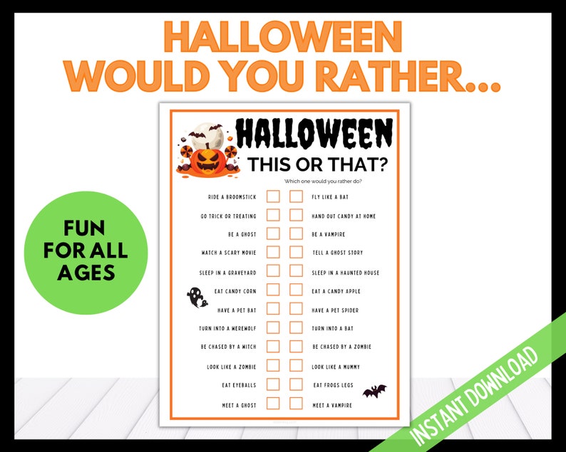 Halloween Games Teens Bundle, 8 Halloween Printable Games for Teens, Scavenger Tween Halloween Games, Halloween Party Games, Spooky Games image 5