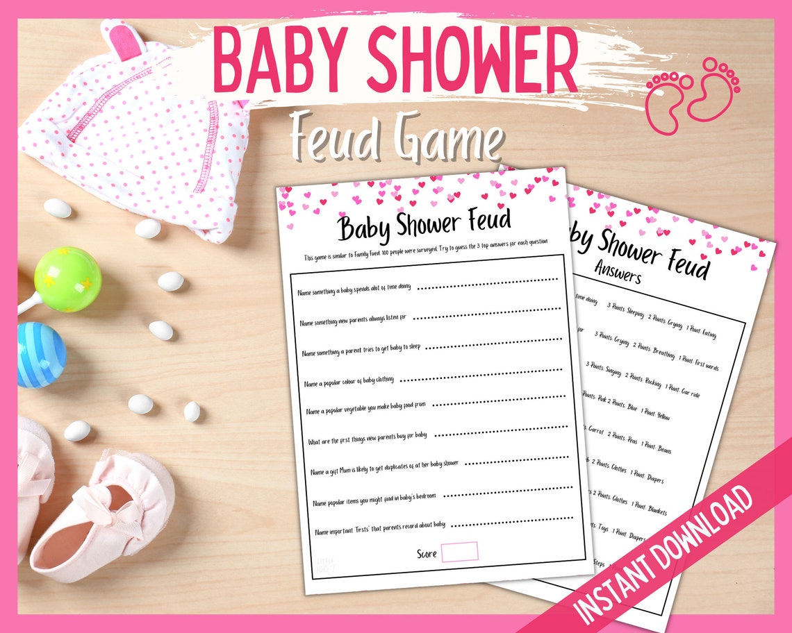 Diy family feud baby shower game questions and answers faheroh
