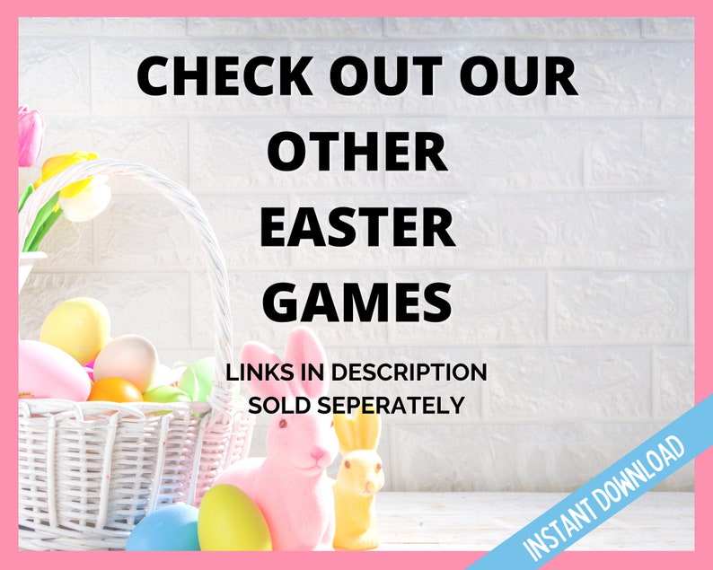 Easter Scavenger Hunt for Kids, Easter Fun, Easter Activity, Easter Party Games, Kids and Tween Party Games, Children Easter Printable Game image 5