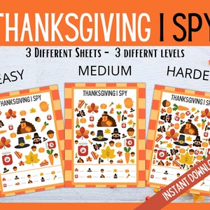 Thanksgiving Ispy, Fall I Spy, Thanksgiving Games, Thanksgiving Printables, Thanksgiving fun games for Kids, I spy for all ages image 1
