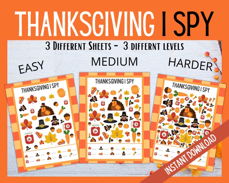 Thanksgiving Ispy, Fall I Spy, Thanksgiving Games, Thanksgiving Printables, Thanksgiving fun games for Kids, I spy for all ages image 1
