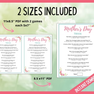 Free Printable Mothers Day Trivia For Adults