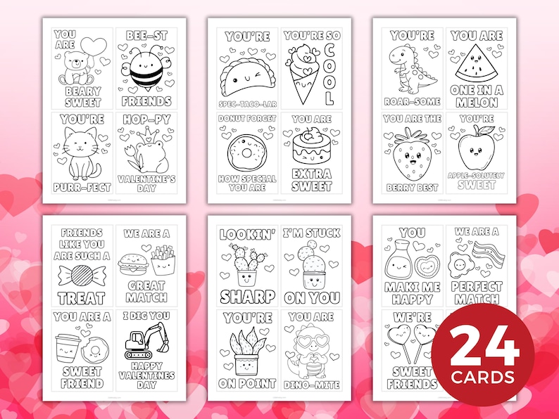 Printable Kids Coloring Cards