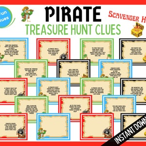 Pistas de caça ao tesouro pirata, caça ao tesouro pirata, pistas de caça ao aniversário do pirata, caça ao tesouro interior pirata, jogos de festa pirata, festa pirata