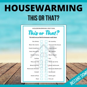 Housewarming Printable Games Bundle, Housewarming Game, New House, Housewarming Party Games, Homeowner games image 3