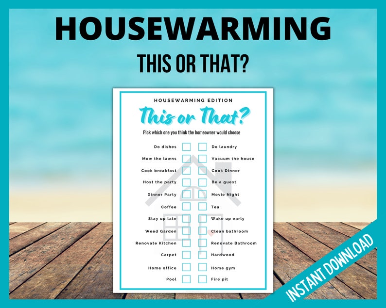 Housewarming Printable Games Bundle, Housewarming Game, New House, Housewarming Party Games, Homeowner games image 3