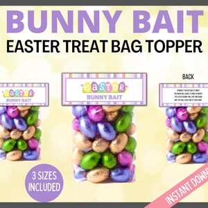 Easter Bunny Bait Printable Treat Bag Topper, Kids Easter Bunny Card, Easter Favor, Easter Gift Tags, Easter Cards, Printable Candy Topper image 6