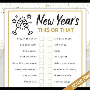 New Years Eve Games Bundle, NYE Party Games Bundle Printables, New Year's Party Games, Holiday ...