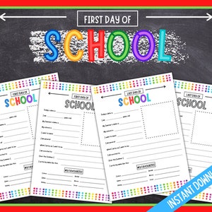 First Day School Interview, Last Day of School Printables, Back to ...