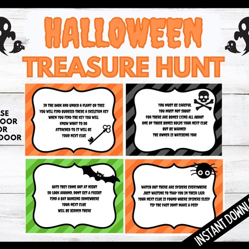 Outdoor Halloween Scavenger Hunt for Kids Halloween Treasure - Etsy