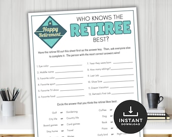 Who Knows The Retiree Best, Retirement Games, Retirement Party Games, Retirement Party Ideas, Retiree, Fun, How Well Do You Know the Retiree