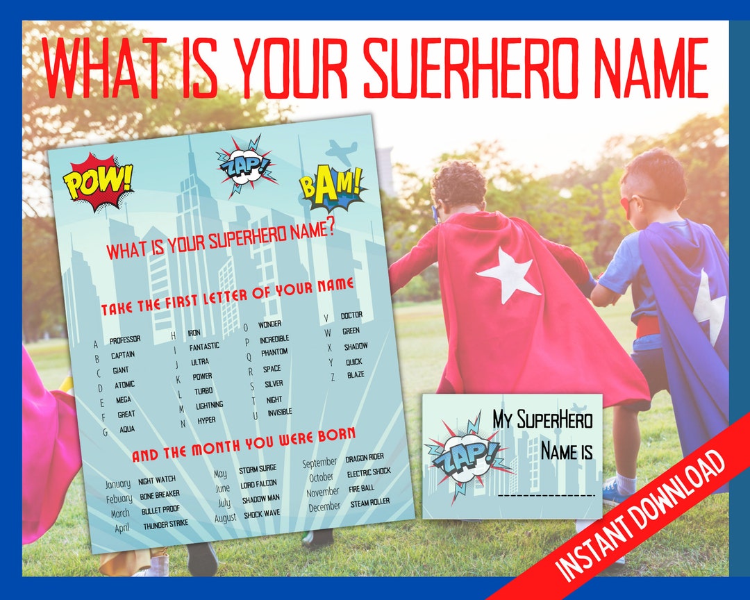 Ireland's Classic Hits on X: Here's the Superhero name generator that PJ  and Jim were talking about this morning. What's yours? #wakeuphappy   / X