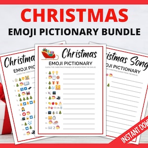 Christmas Emoji Pictionary Game Bundle, Fun Christmas Game, Xmas Emoji Game, Fun Christmas Activity, Christmas Game, Holiday Emoji Quiz Game