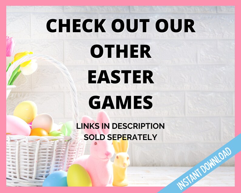 Easter Word Scramble, Easter party Games, Easter Word Unscramble Party Game, Kids Easter Game, Teen Easter Word Game, Holiday Activity image 5