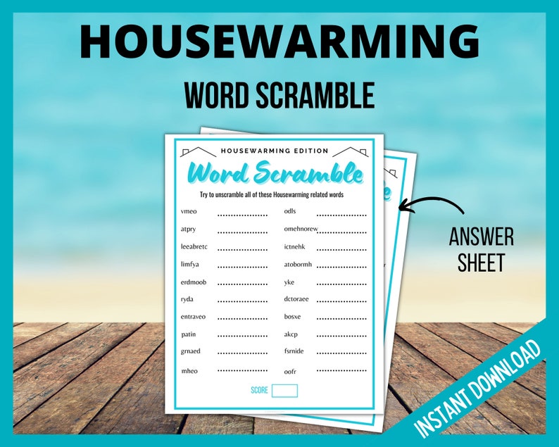 Housewarming Printable Games Bundle, Housewarming Game, New House, Housewarming Party Games, Homeowner games image 6