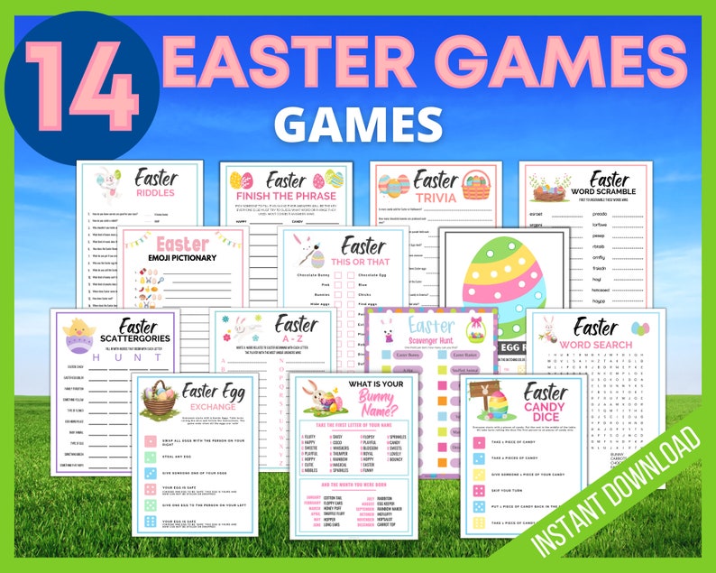 Ultimate Easter Games Bundle for Kids & Adults, Printable Easter Party Games, Easter Activity, Classroom Games, Fun Easter Activities image 8