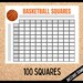Basketball Squares,march Madness Game Squares Printable, NCAA ...