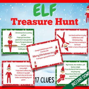 Elf Scavenger Hunt Elf Treasure Hunt Christmas Elf Treasure - Etsy